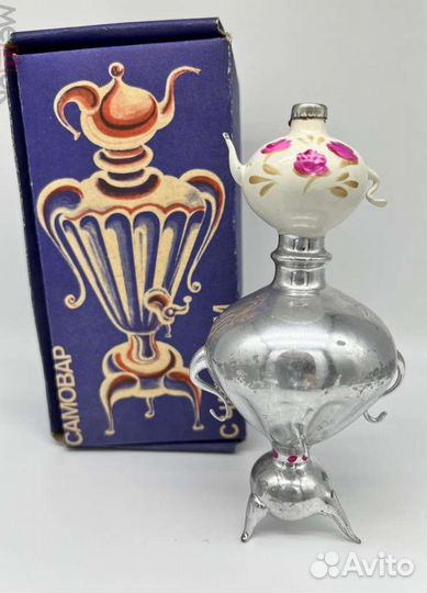 Елочная игрушка СССР самоварчик 1976 год