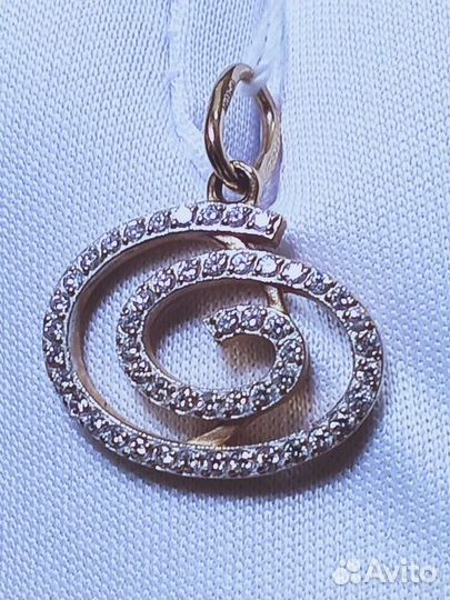 Подвеска с синтетическим камнем Золото