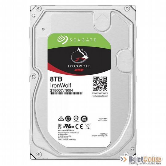 Жесткий диск 8000Gb Seagate IronWolf ST8000VN004