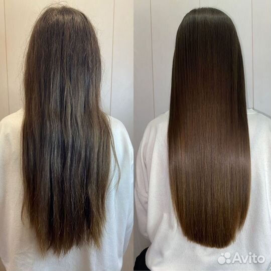 Кератиновое выпрямление волос