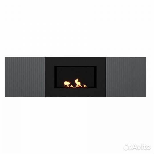 Тумба с биокамином Firelight BFP/P-1400L графит