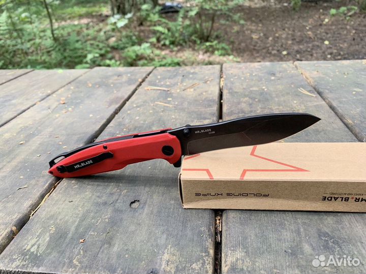 Нож складной Mr.Blade Convair Gen.2 (Black Stonewash, G10 Red)