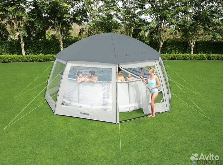 Шатер 600х600см палатка для бассейна Bestway 58612