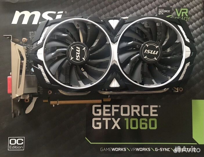 Под ремонт MSI GeForce GTX 1060 armor 3gb
