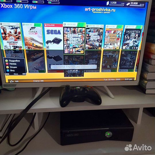 Xbox 360 Slim 250гб прошитый Freeboot