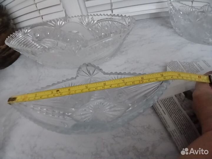 Конфетница хрустальная СССР