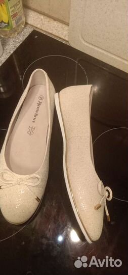 Балетки натуральная кожа 40