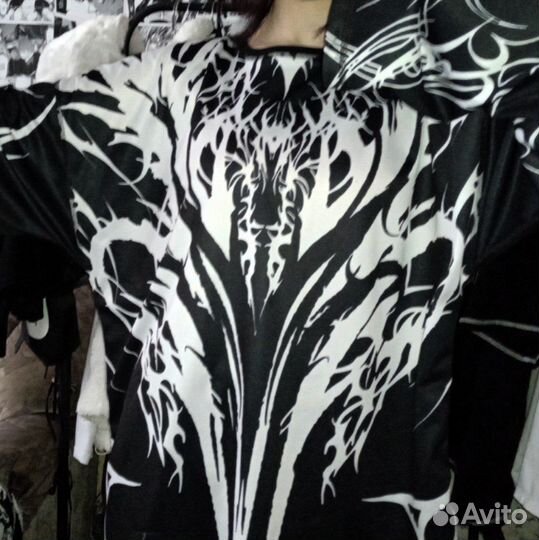 Лонгслив у2к дрейн с принтом Армор