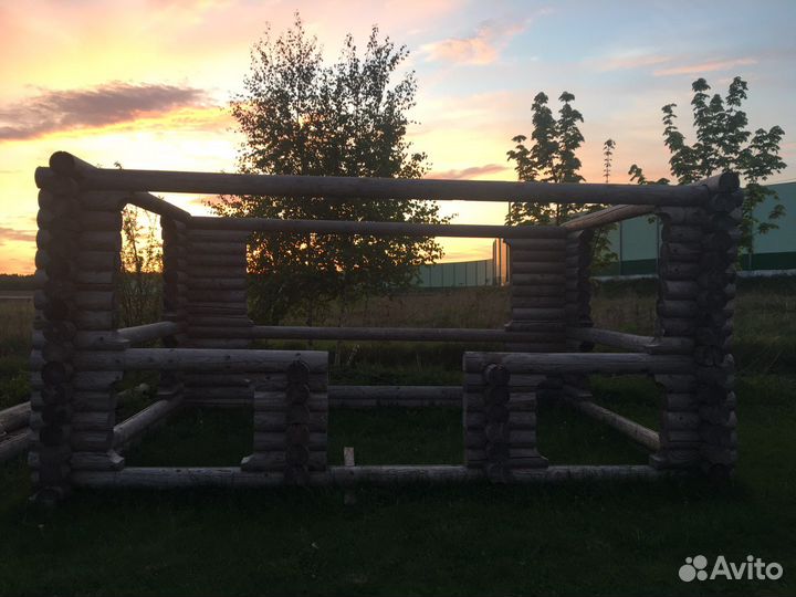 Беседка из цилиндрованного бруса