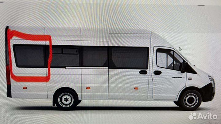 Стекло боковое заднее Газель Next автобус 1108х704