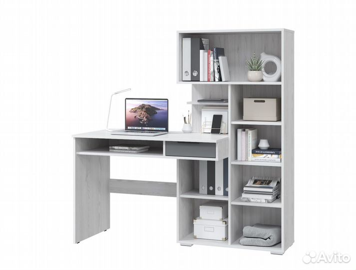 Стол компьютерный Бэйсик (Ясень анкор/Смоки софт)