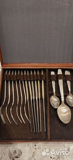 Набор столовых приборов мельхиор СССР