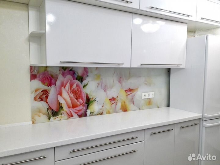 Стеклянный фартук с фотопечатью (скинали)