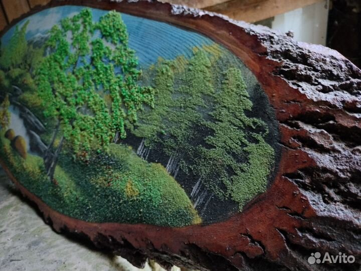 Картина по дереву