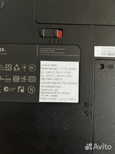 Ноутбук Lenovo b590 + сумка для ноутбука