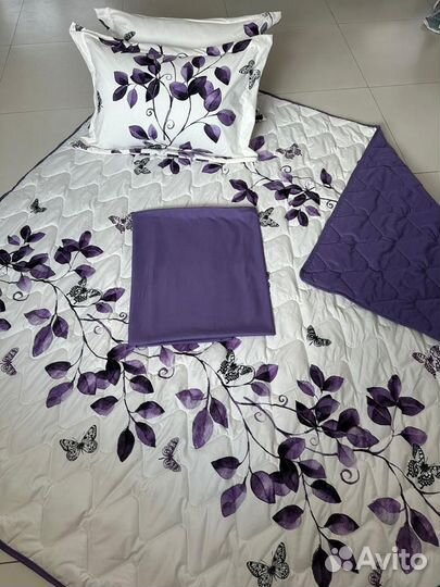 Белье постельное с готовым одеялом хлопок