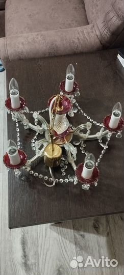 Люстра потолочная бу хрустальная