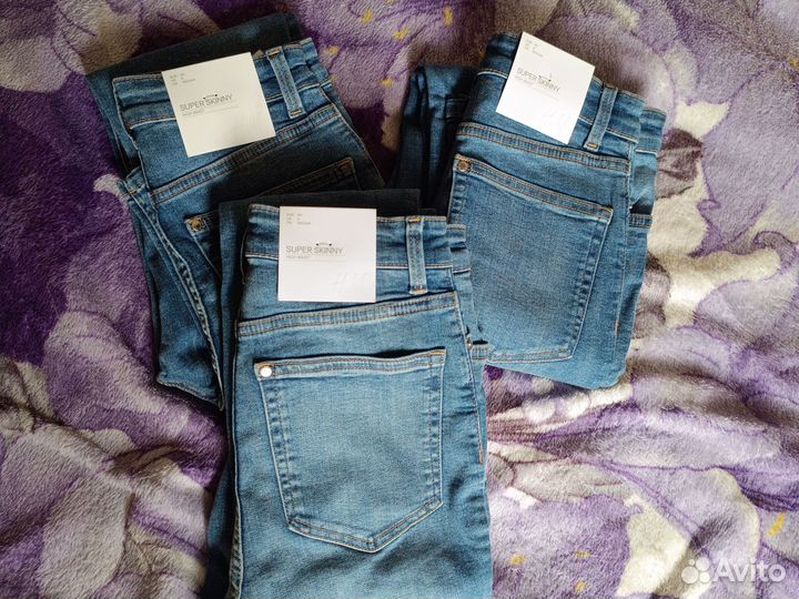 Джинсы для девочки новые стрейч H&M,р.34