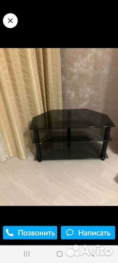 Стеклянная тумба под тв