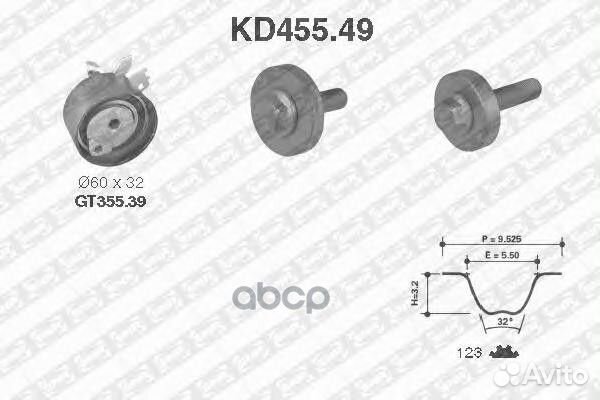 Комплект ремня грм KD45549 NTN-SNR