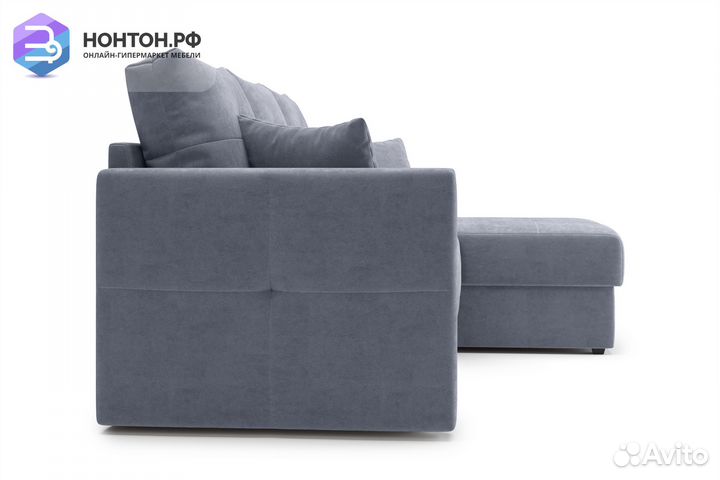 Диван угловой дельфин Вита темно-серый