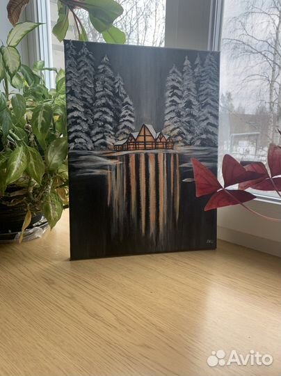 Картина акрилом на холсте