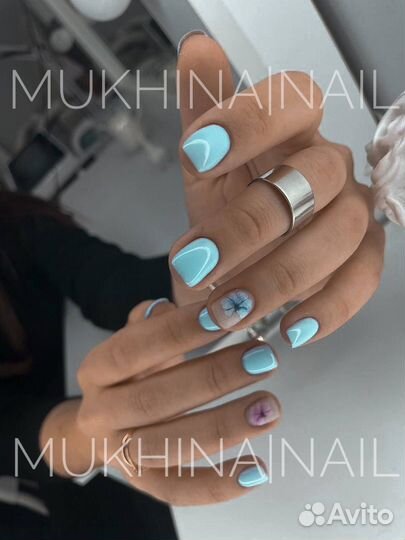 Маникюр с покрытием гель-лака и дизайном