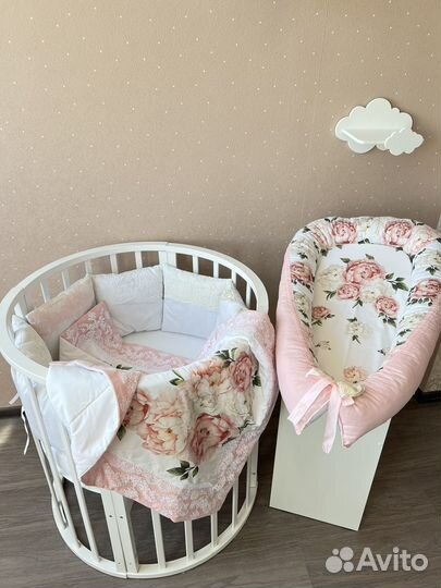 Бортики в детскую кроватку, одеяло, конверт, кокон