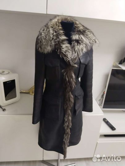 Дубленка с натуральным мехом 44-46 размер