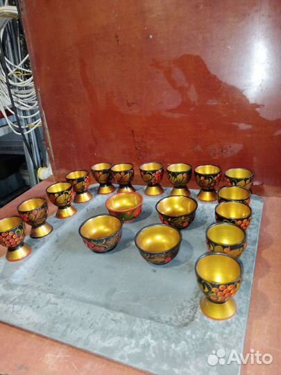 Набор посуды хохлома