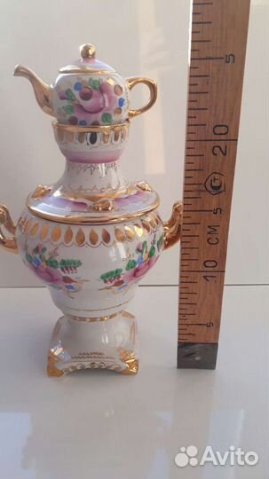 Декоративный самовар Гжель