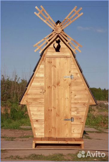 Дачный туалет с кошкой YFT