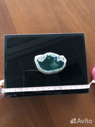 Шкатулка инкрустация срез агата