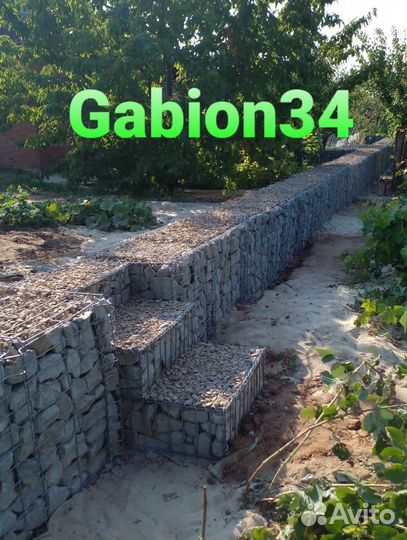 Габионы-заборы; подпорные стены; бордюры