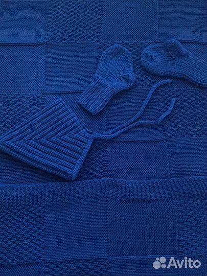 Плед детский вязаный ручная работа