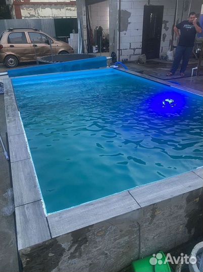 Бассейн с лестницей 4м*3м*1,5м