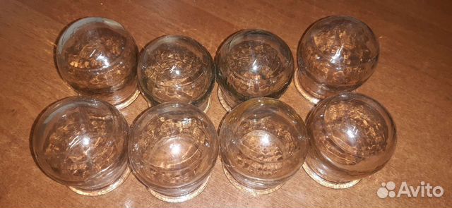 Медецинские стеклянные банки 8шт