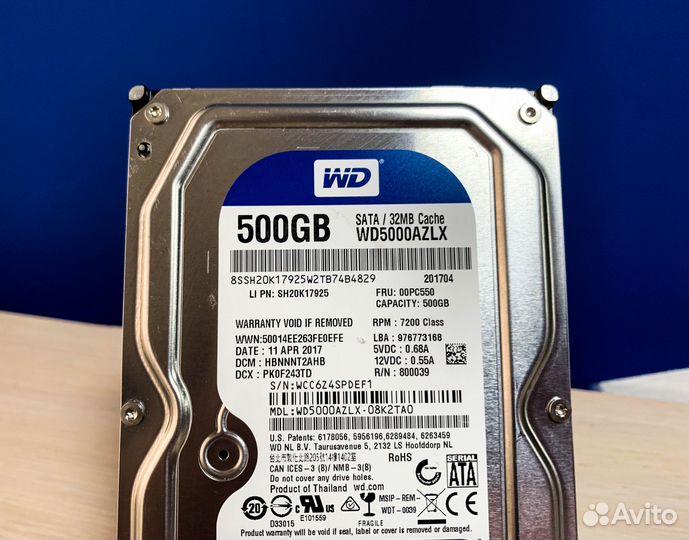 Жесткий диск для пк WD Blue 500Gb 908ч