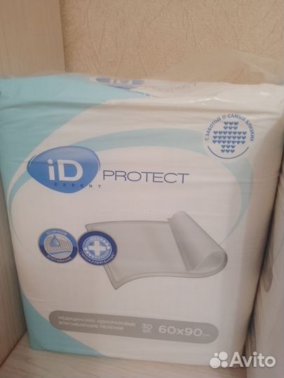 Пеленки для взрослых iD Protect, 60х90, 30 шт