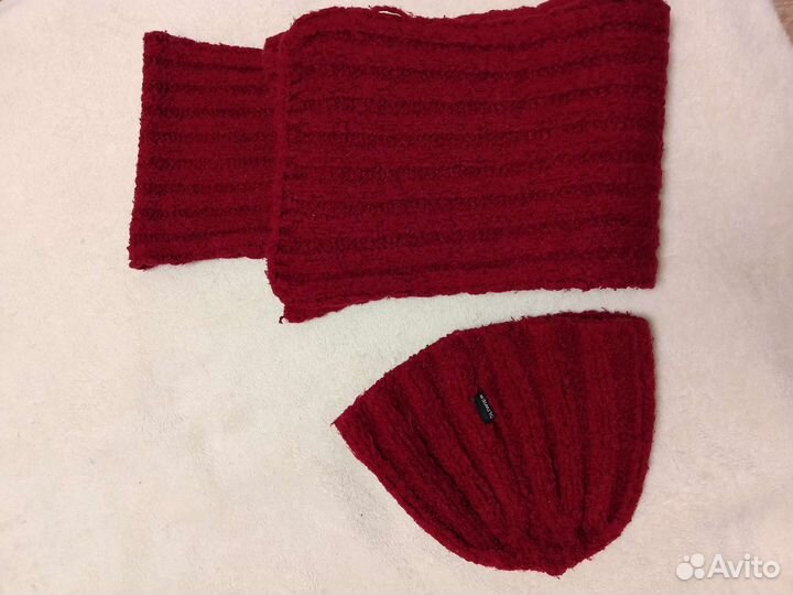 Комплект шапка и шарф б/у