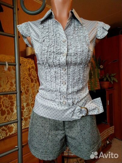 Шорты кожаные, шорты твид, 2 пары