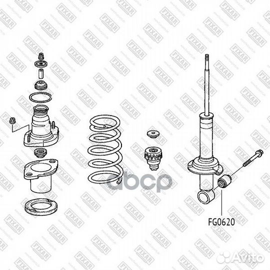 Сайлентблок амортизатора заднего Honda