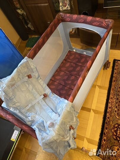 Детская кровать манеж с лазом happy baby