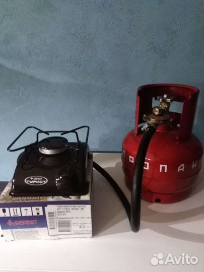 Газовый баллон с плиткой