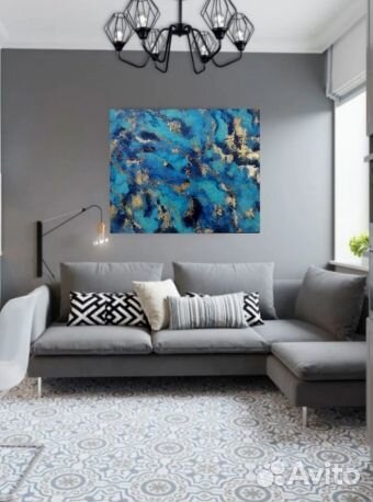 Интерьерная картина большая абстракция