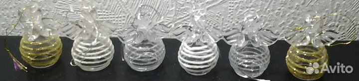 Шесть стеклянных ангелочков