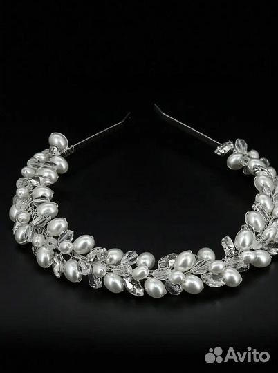 Свадебный ободок ручной работы