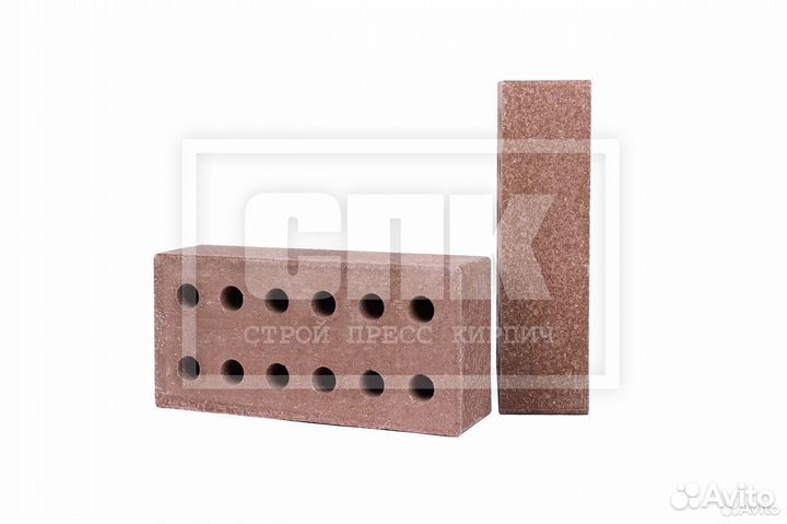 Кирпич облицовочный - Коричневый топаз