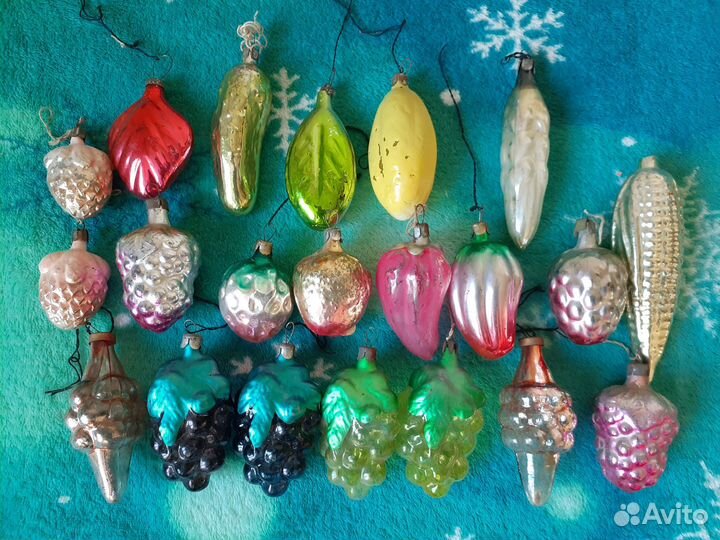 Елочные игрушки СССР + Дед Мороз
