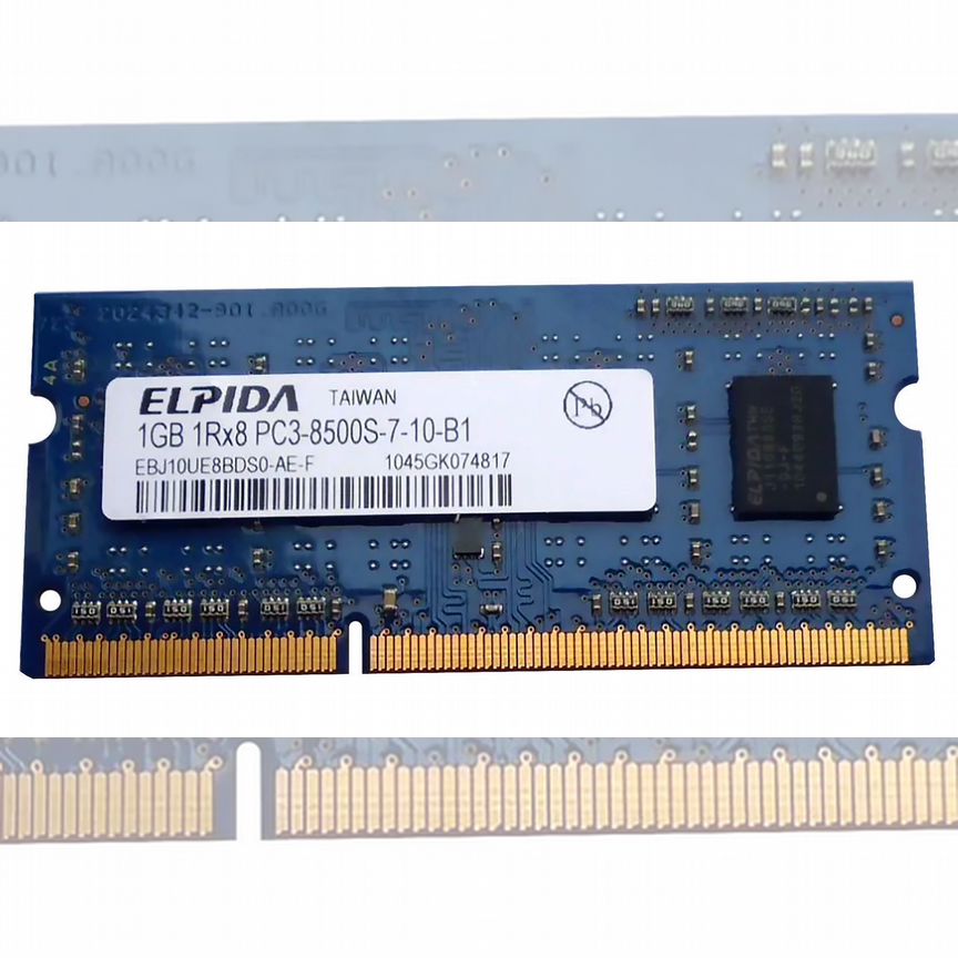[EBJ10UE8BDS0-AE-F] Оперативная Память Elpida 1gb Ebj10ue8bds0-Ae-F